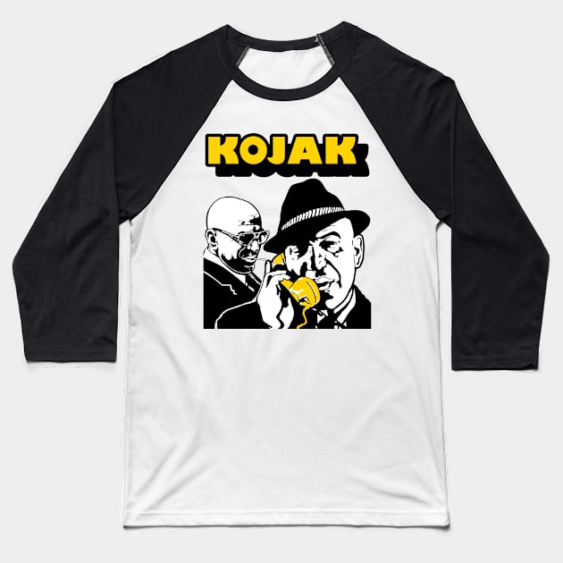 Kojak Baseball T-Shirt by darklordpug